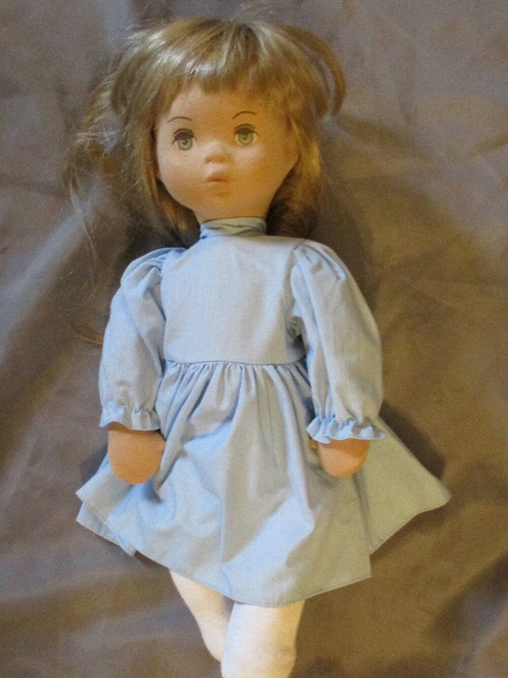 Vintage Adorable long haired cloth face/bodied doll STUPSI brand Herbert Stolle